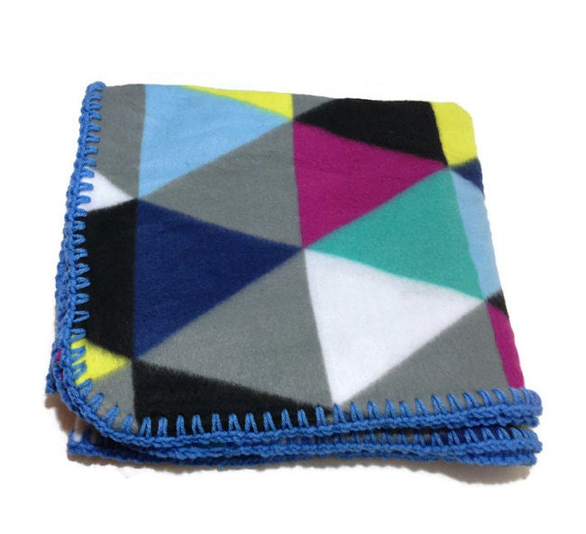 Geometric Fleece Throw Triangle Blanket Geometric Blanket