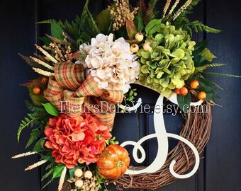 NEW! Fall Wreaths for Front Door, Fall Wreaths, Wreaths for Door, House Warming Gift, Seasoanl Door Wreaths, Front Door Wreaths