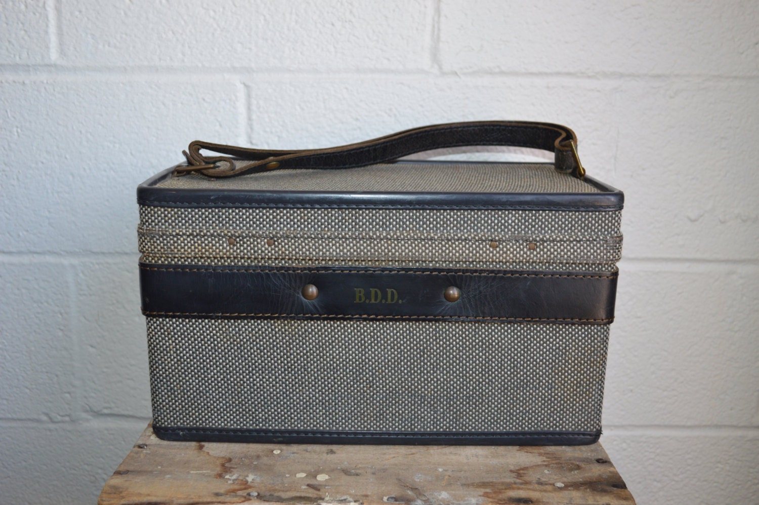 hartmann luggage vintage tweed