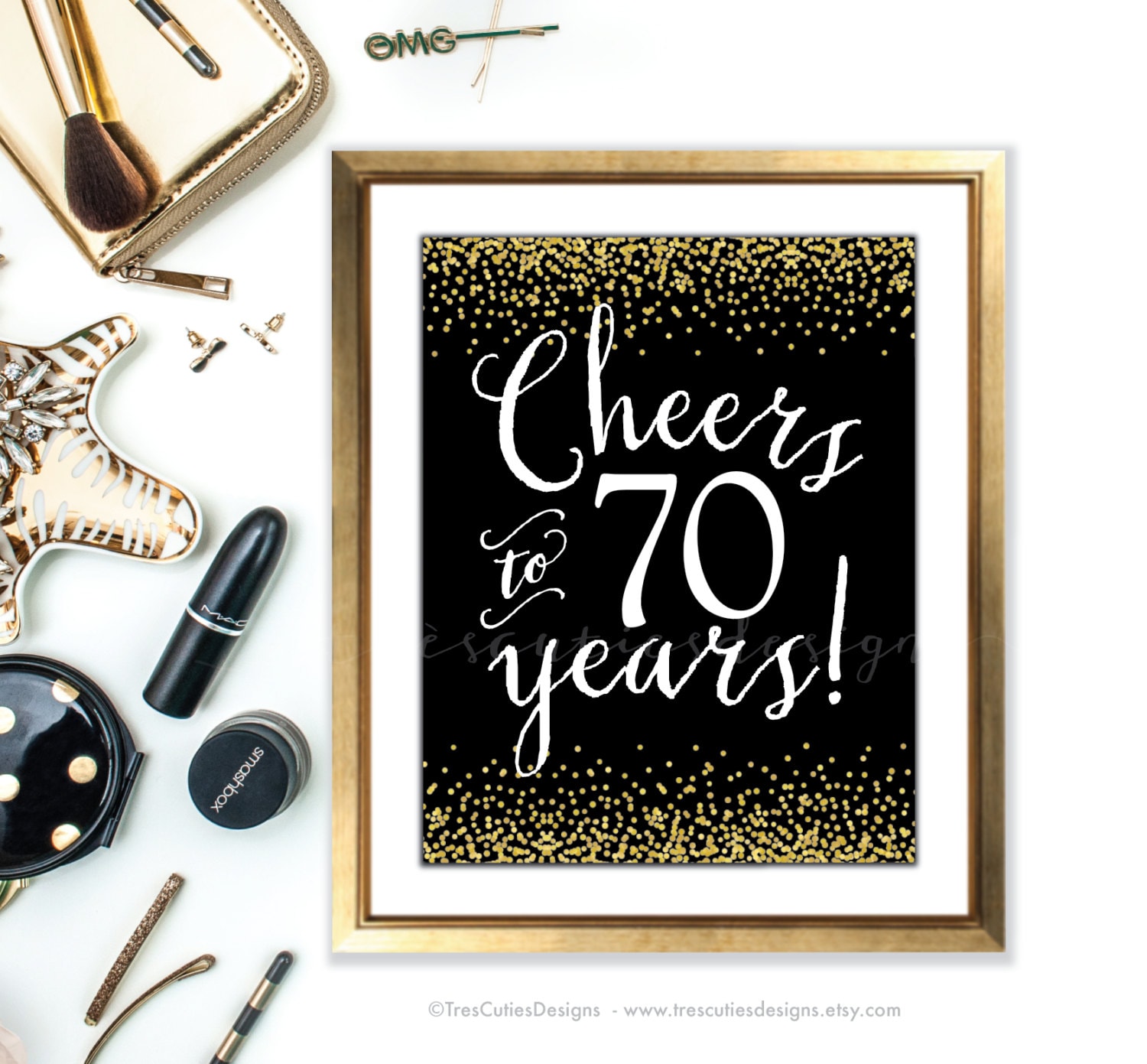 Cheers To 70 Years Free Printable