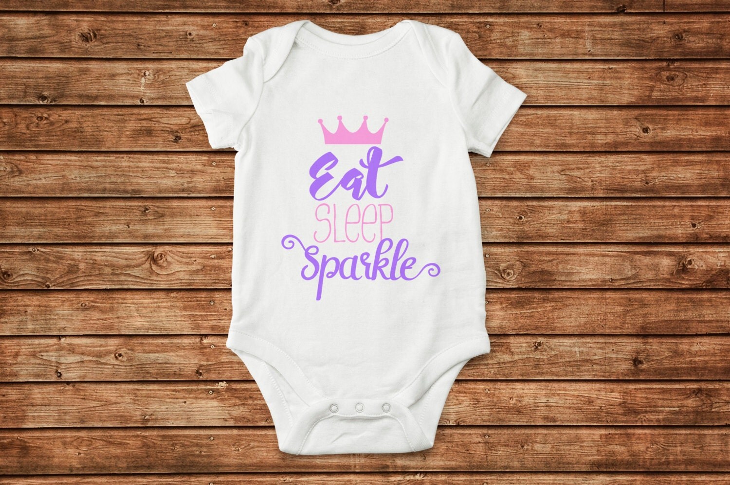 Eat Sleep Sparkle onesie baby girl newborn by AjAllenCreations