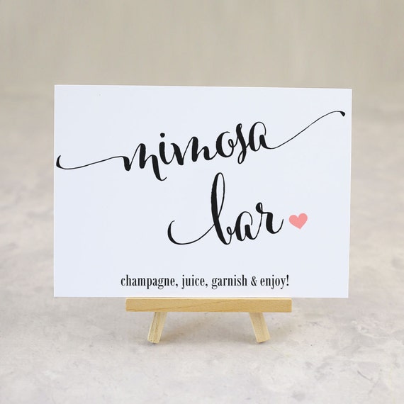 for shower decoration wedding table Signage Wedding by Sign Party Mimosa iDoTags Bar Sign Bridal