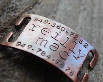 Custom Collar ID Slide/ Quiet Pet ID Tag