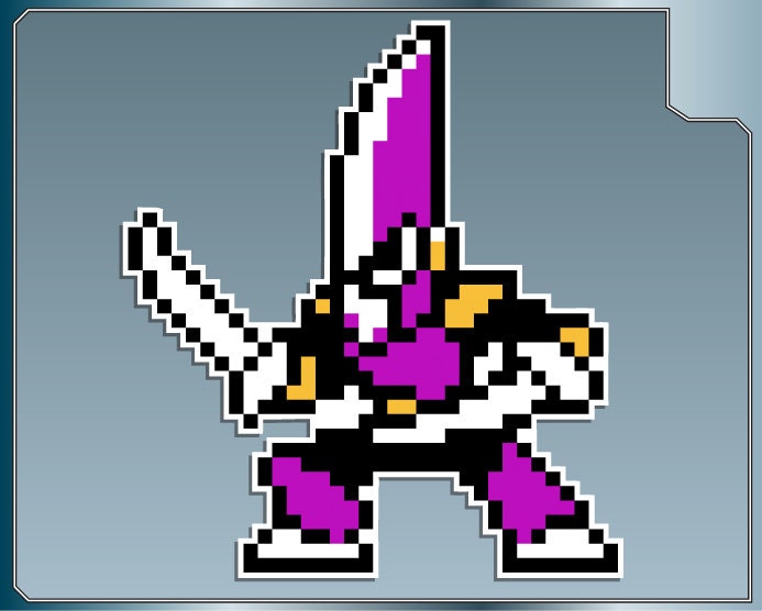 BLADE MAN Sprite from Mega Man 8 Bit Vinyl Decal Sticker