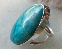 Unique chrysocolla ring related items | Etsy