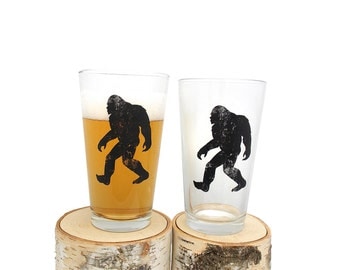 Bigfoot Beer Glasses - Set of two 16oz. Pint Glasses