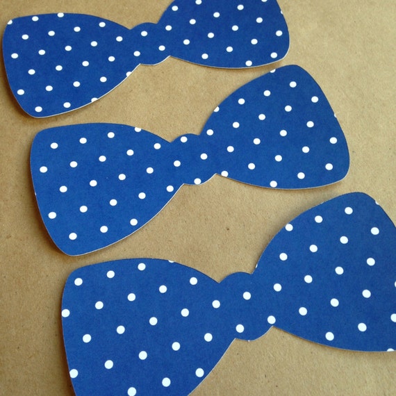 Items similar to 25 Paper Bow Tie Cutouts - Polka Dot on Etsy