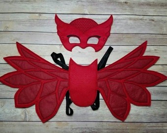 Owl Wing and Mask Set Party Favor Dress Up Halloween
