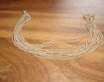 vintage necklace multi strand faux pearls