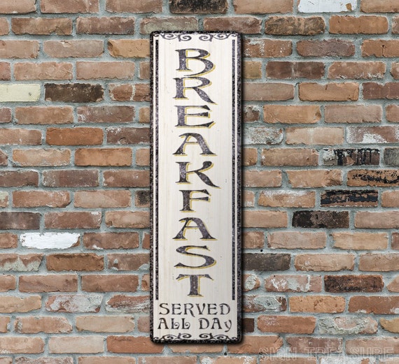 Breakfast Served All Day Wood Sign HandCrafted Rustic Wooden
