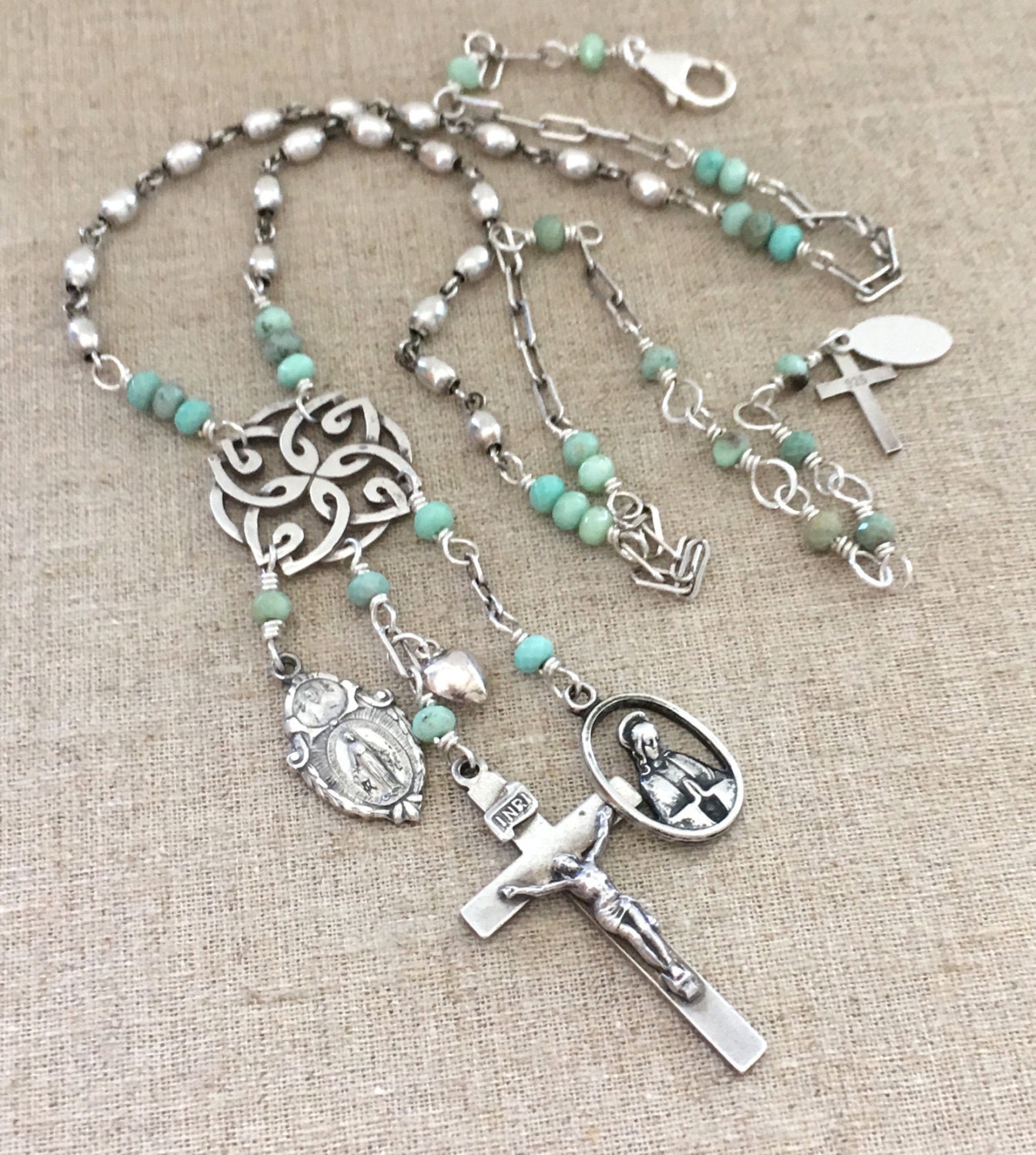 Religious Charm Necklace Christian Faith Necklace Religious