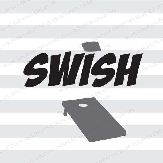 Swish cornhole SVG DXF png pdf / corn hole tailgate backyard