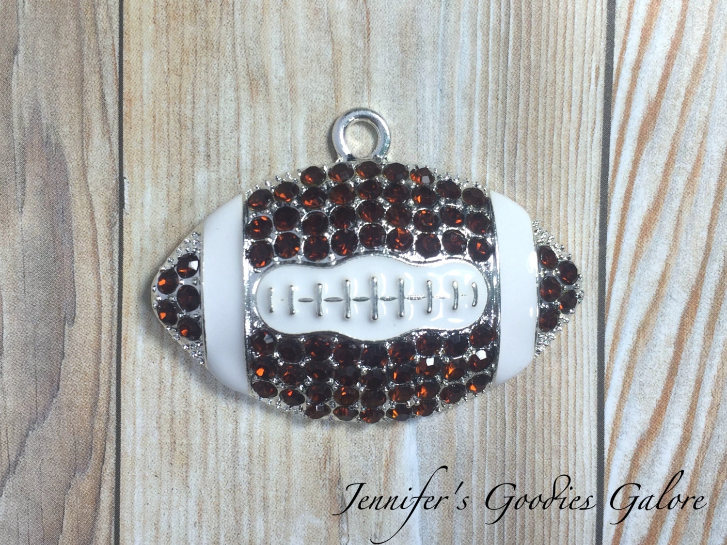 Football Rhinestone Pendant 53mm Sports Pendant Football