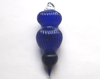 Mini Ornament - Jewel Color Series- Cobalt with Clear Hook : DISASTER RELIEF