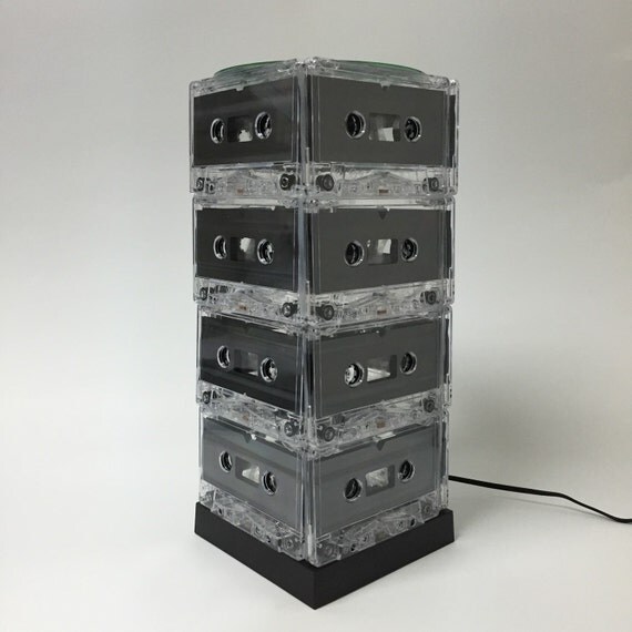 Upcycled Lighting Blue Mixtape Light Cassette Tape Lamp LED