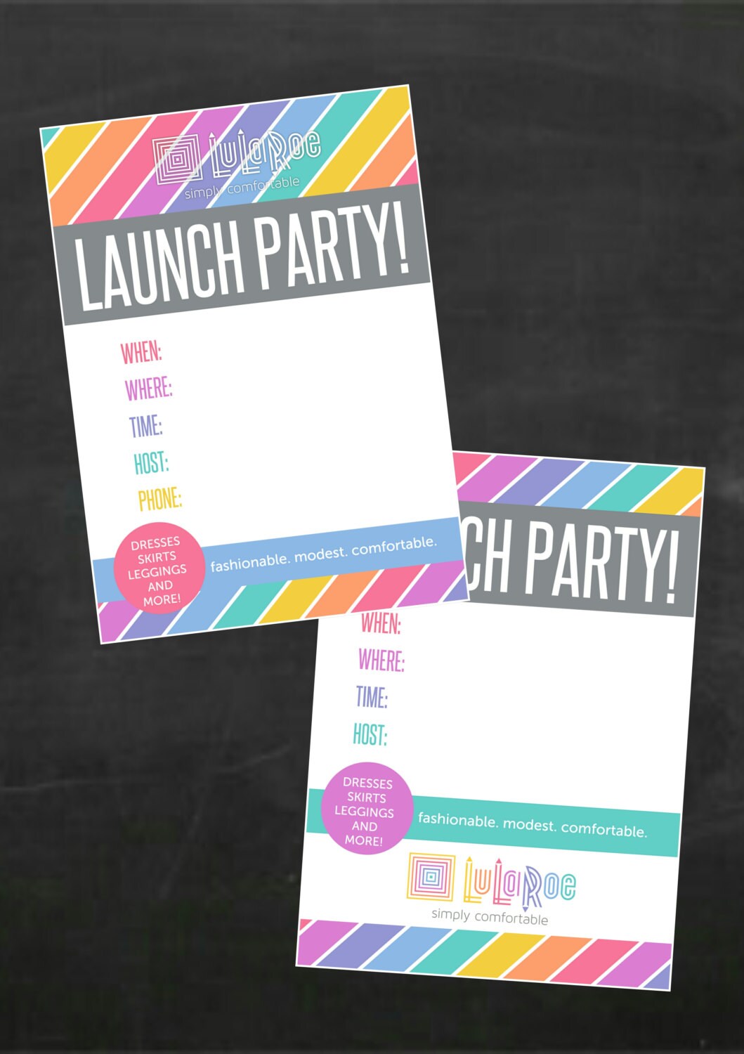 Lularoe Launch Party Invitation JPG Blank Files By DesignOrganized