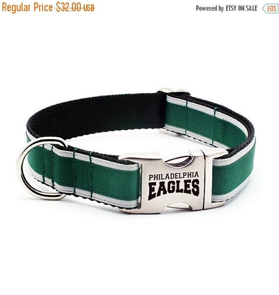 WINTER SALE 15 off Philadelphia Eagles Dog Collar by LaserPets