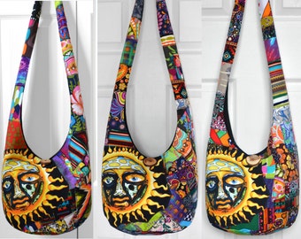 MADE TO ORDER Hobo Bag Crossbody Bag Sling Bag Hippie Purse Patchwork Crazy Quilt Boho Bag Bohemian Purse Sublime T-Shirt Patchwork