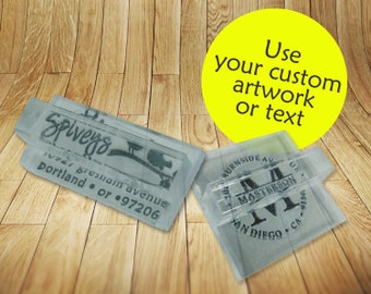 See-Thru Acrylic Custom Rubber Stamp Featuring Your Design, Logo or Artwork
