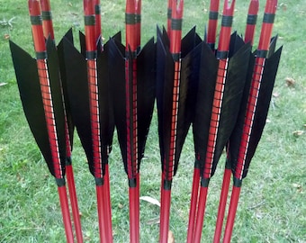 Razorback Arrows Made To Order dozen wood by WarpathArchery