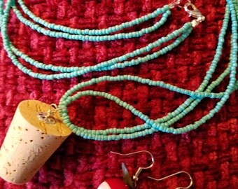 Luna Lovegood's Butterbeer Cork Necklace and Radish Earrings Set