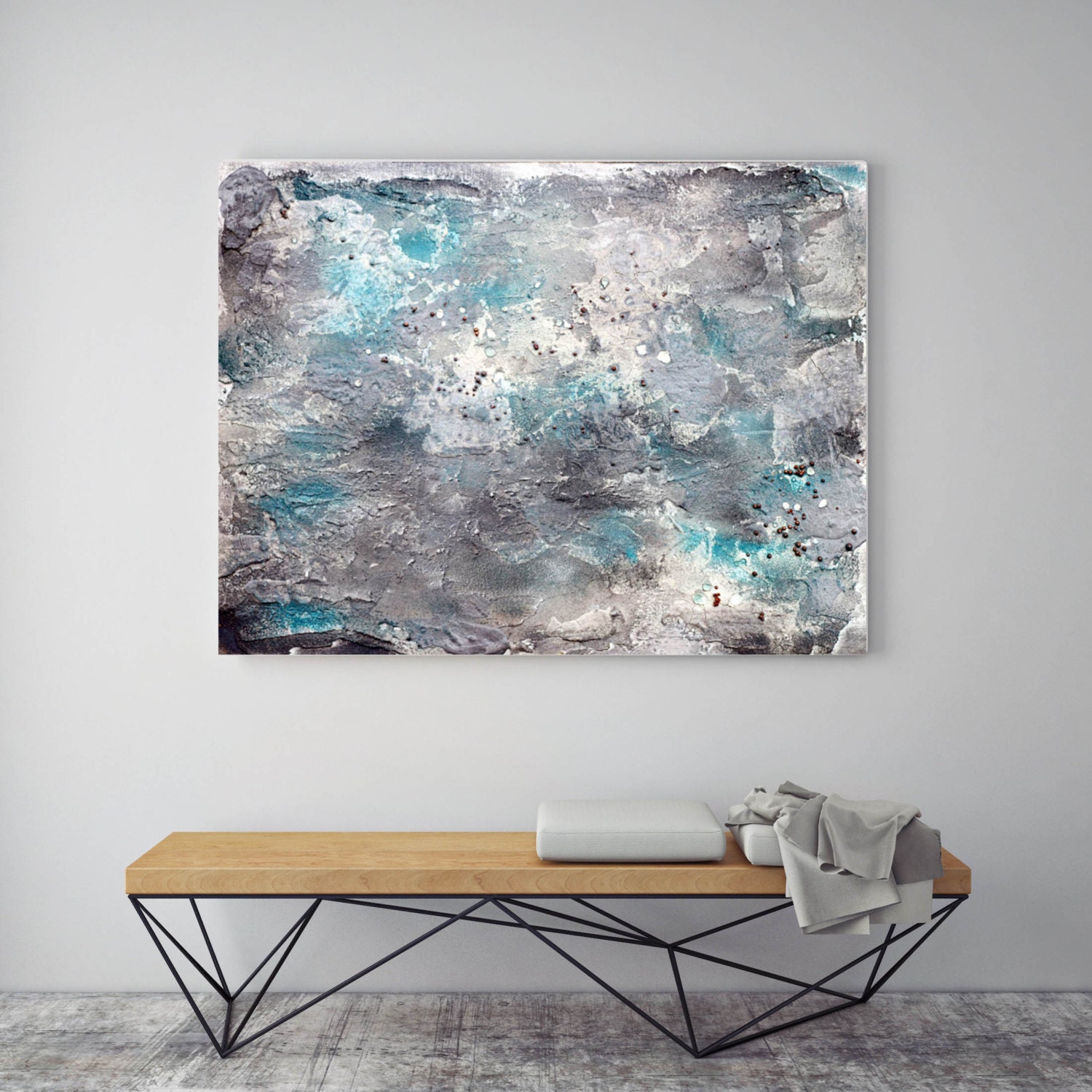 Sea Foam. Abstract Paintings Art Wall Decor Extra Large