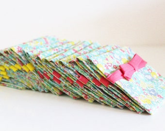 Pochettes pour dragées en Liberty Michelle Lemongrass (x10) - SUR COMMANDE