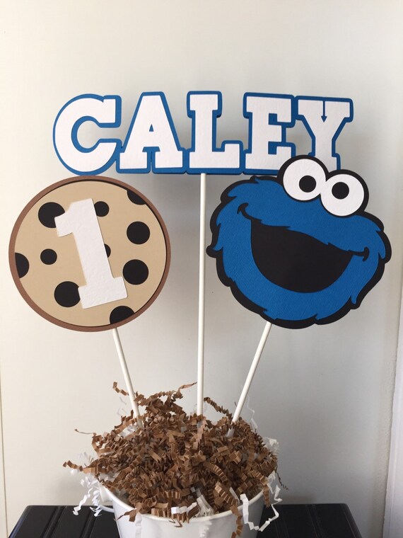 Cookie Monster Centerpiece by PinkPaperCottage on Etsy