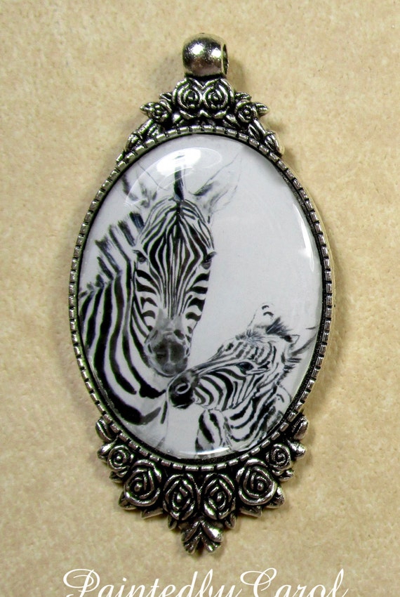 Zebra Pendant Zebra Necklace Zebra Jewelry Zebra Gifts