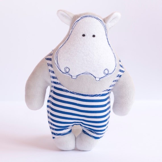 Hippo Stuffed Animal Sewing Pattern and Tutorial style