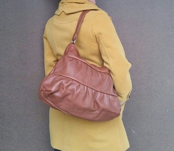 Brown Leather Bag Stylish Purse Tan Trendy Hobo Bags