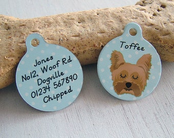 Dog Tag - Personalised Dog ID Tag- Dog Name Tags - Dog Collar Tag - SMALL 25mm