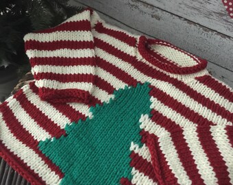 Knitting pattern, Children's knitting pattern, Christmas knitting pattern, Christmas tree knitting pattern, pattern, knitting, children