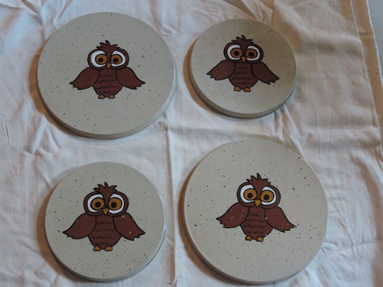 Owl burner covers set of 4 electric stove