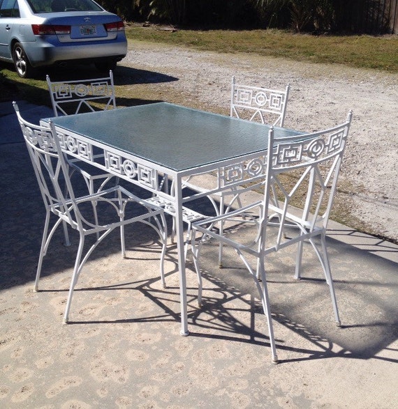 ALUMINUM PATIO GREEK Key Design Table Set