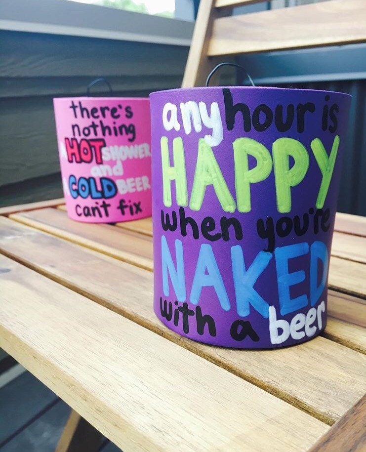 Custom Shower Beer Can Holder