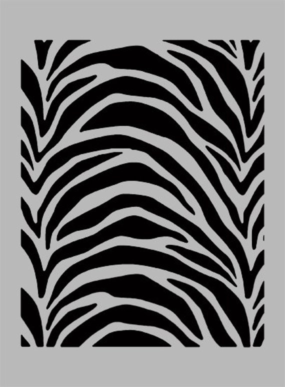 Zebra Stripes Pattern Stencil Animal Print Stencil Home Wall