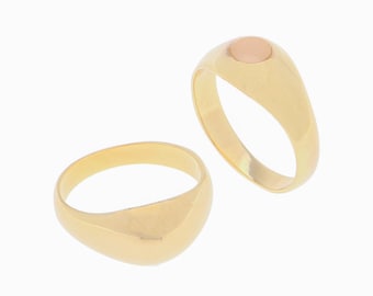 Gold Ring, Signet Ring, Oval Pinky Gold Filled Ring, Solid Gold Ring, Delicate Everyday jewelry.