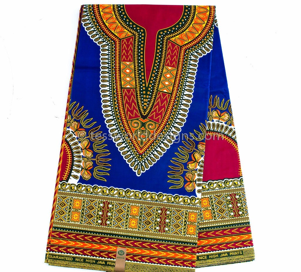 Blue Dashiki Fabric/ African Fabric /Ankara print/ African