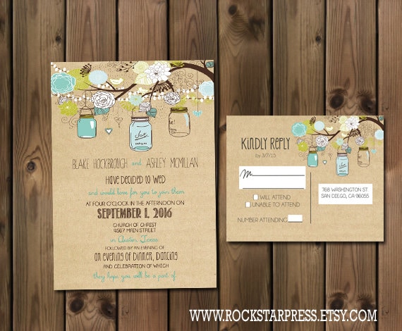 Rustic Wedding Invitation Packages 6