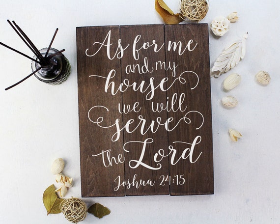 As for me and my house sign Scripture Wall Art Verse on Wood