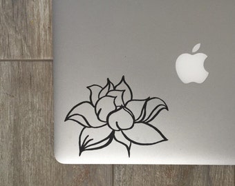 Lotus Flower Decal - Lotus Flower - Lotus Decal - Vinyl Decal - Laptop Decal - Laptop Sticker - Macbook Decal - Macbook Sticker - Car Decal
