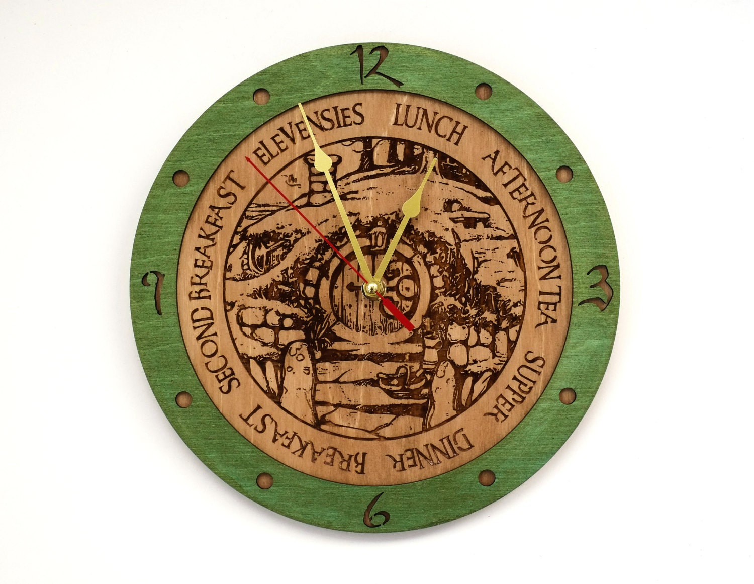 Hobbit meal times Lord of the rings wooden wall by woodandroot