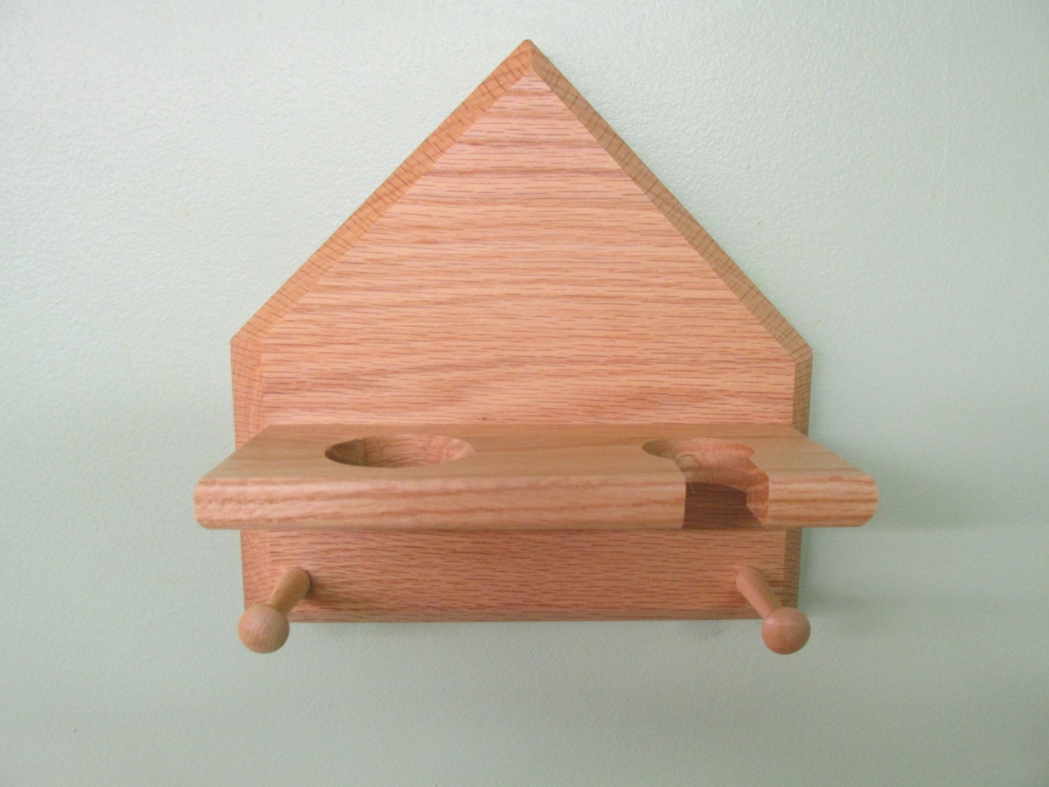 Home plate Baseball bat and ball display Rack .oak by