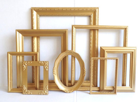 Gold Picture Frames Set Baby Nursery Frames Romantic