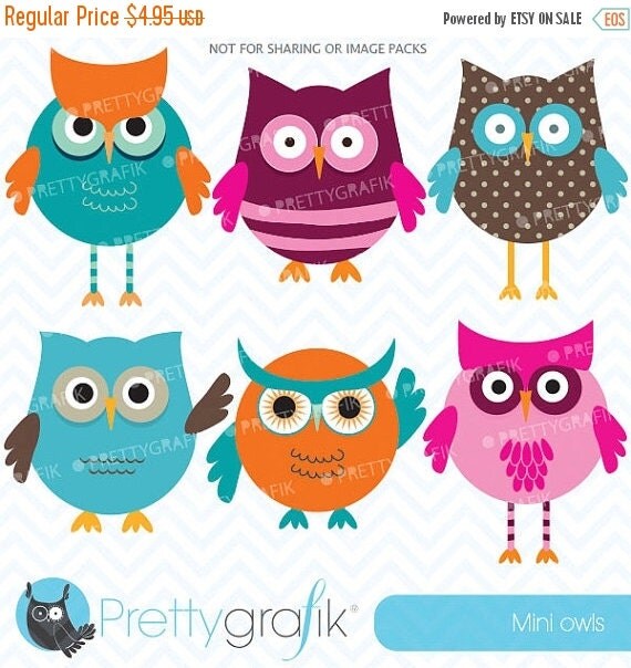 80% OFF SALE owl clipart commercial use, vector graphics, digital clip art, digital images - CL547 Il_570xn