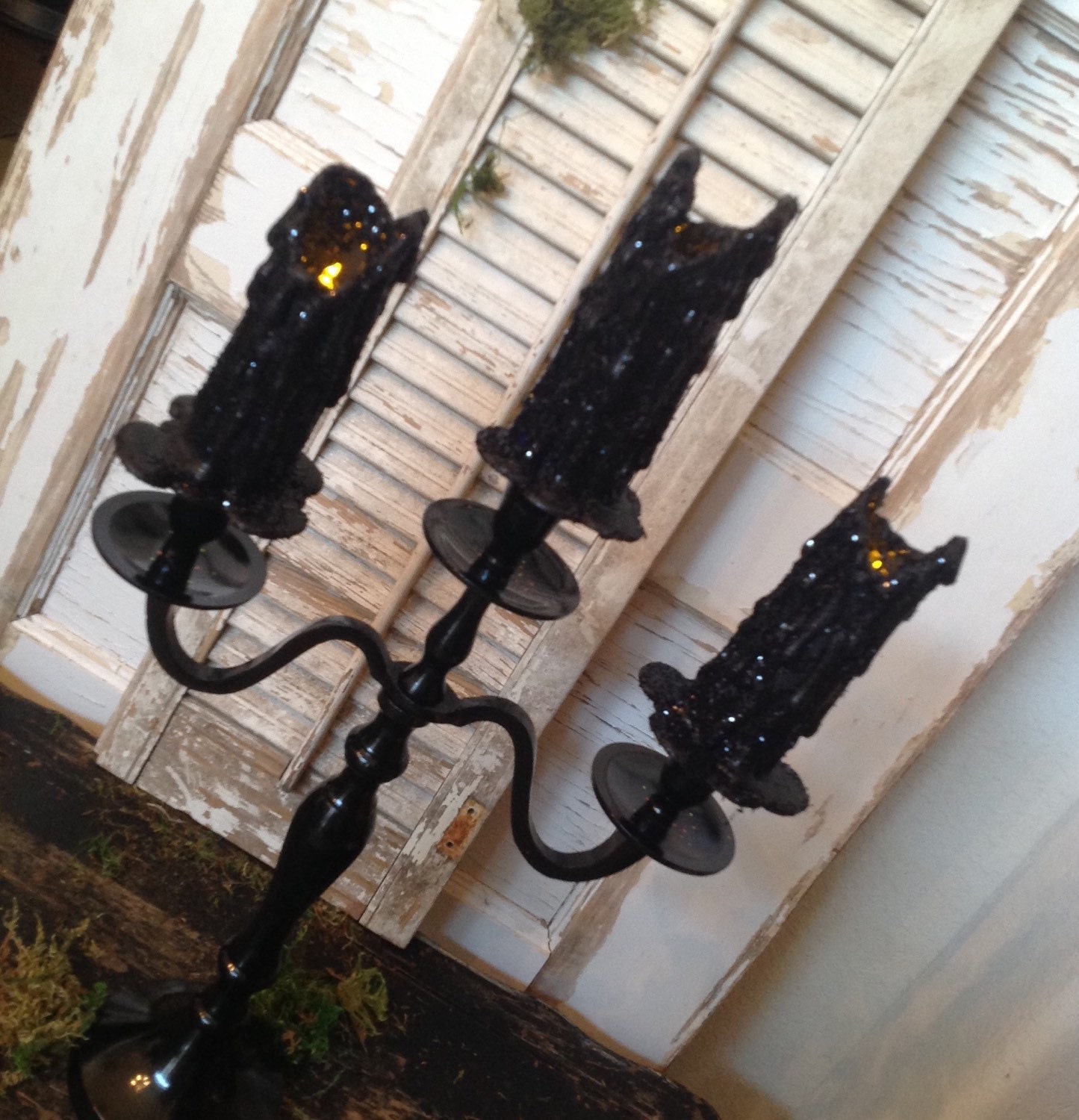 Witchy Salem Tavern Waxless Timer Battery Candle Sprinkled