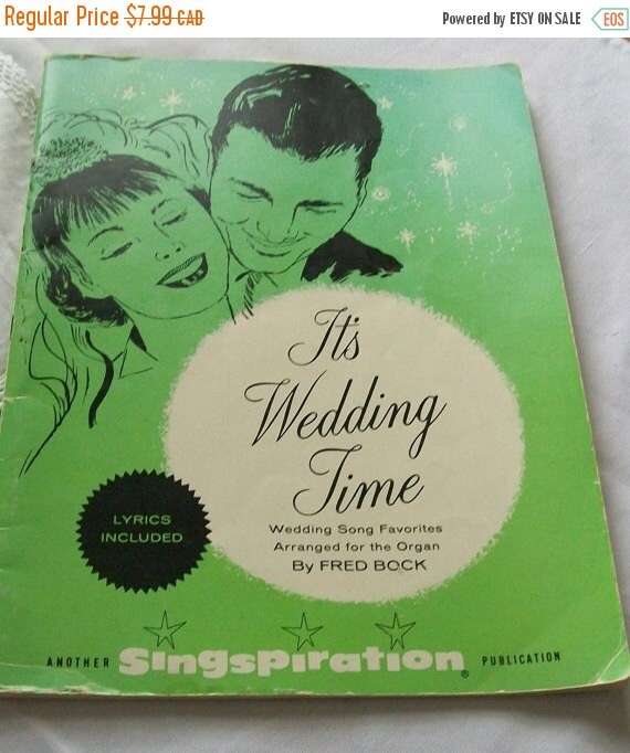 Vintage Wedding sheet music book wedding song by NewtoUVintage