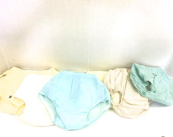 Vintage Diaper Covers / Side Snap Diaper Covers /Cloth Diapers / Plastic Pants / Cloth covered /Bloomers Underwear Healthtex