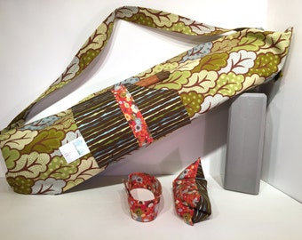 Red - Pochampally Ikat Weave Yoga Mat Bag 18